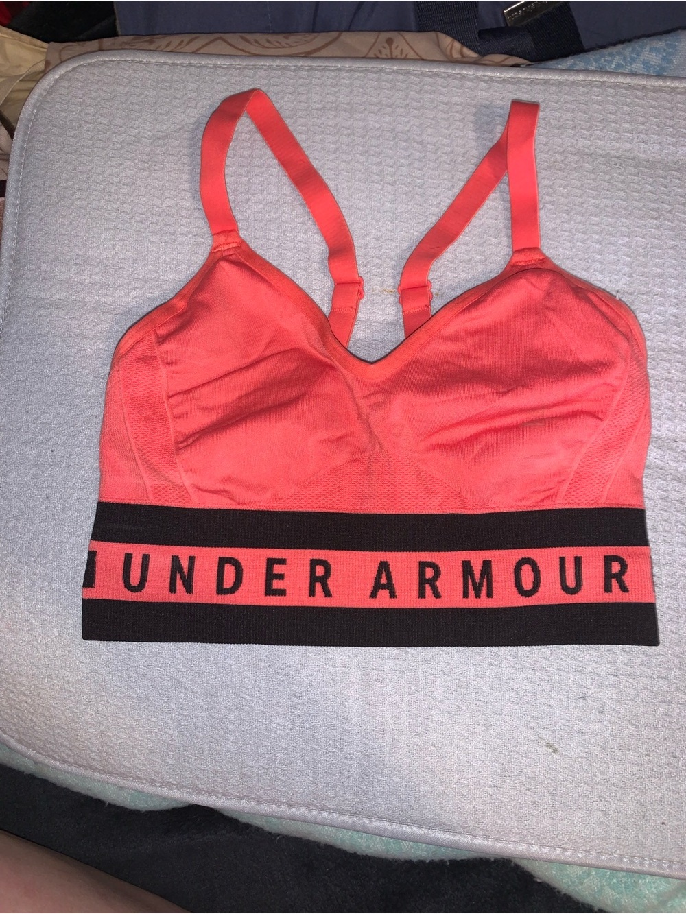 Under Armour Coral-Pink Medium Support Sports Bra